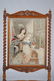 VICTORIAN ROSEWOOD FIRE SCREEN EMBROIDERED PANEL - 2