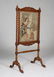 VICTORIAN ROSEWOOD FIRE SCREEN EMBROIDERED PANEL - 5