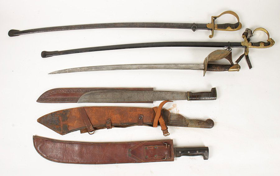 THREE SWORDS AND THREE MACHETES: * NEW RECEIPT * three swords and three machetes