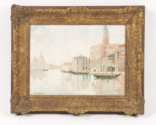 Signed Vincenzo Fioravanti Venetian Oil Painting Jan 17 2014