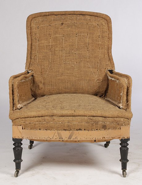 SINGLE NAPOLEON III CHAIR: A single Napoleon III chair circa 1880. Ht: 38" Width: 26" Depth: 32.5"