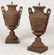 GOOD PAIR GREEK REVIVAL CAST IRON URNS C.1870