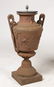 GOOD PAIR GREEK REVIVAL CAST IRON URNS C.1870 - 2