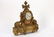 ALABASTER DORE BRONZE FRENCH MANTLE CLOCK SIGNED - 2