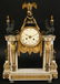 LARGE MARBLE & BRONZE FRENCH MANTEL CLOCK C. 1890