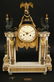 LARGE MARBLE & BRONZE FRENCH MANTEL CLOCK C. 1890 - 2