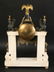LARGE MARBLE & BRONZE FRENCH MANTEL CLOCK C. 1890 - 9
