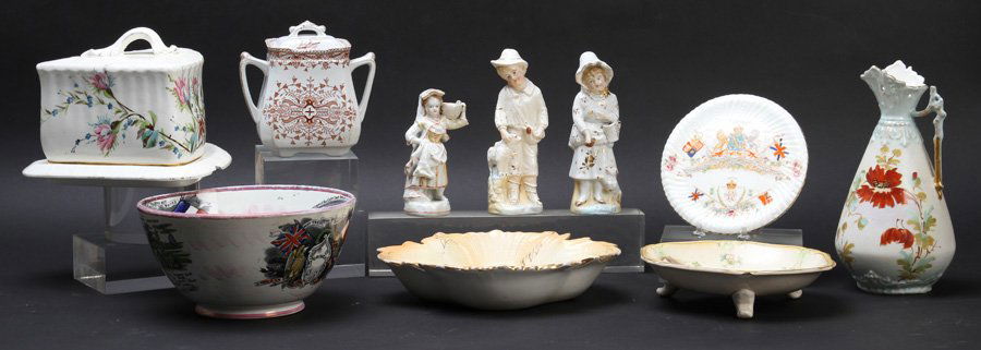 10 PC ENGLISH EUROPEAN CERAMIC LOT 1850-1920 (1 of 5)