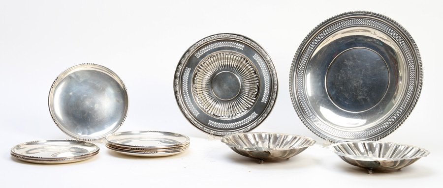 10 PC STERLING SILVER LOT GORHAM 46.89 TROY OZ (1 of 5)