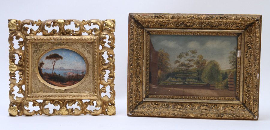 COLLECTION 2 ANTIQUE PAITNINGS OIL CANVAS SIGNED (1 of 5)