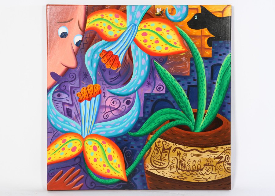 RODNEY A. GREENBLAT SIGNED ACRYLIC 1987 (1 of 4)