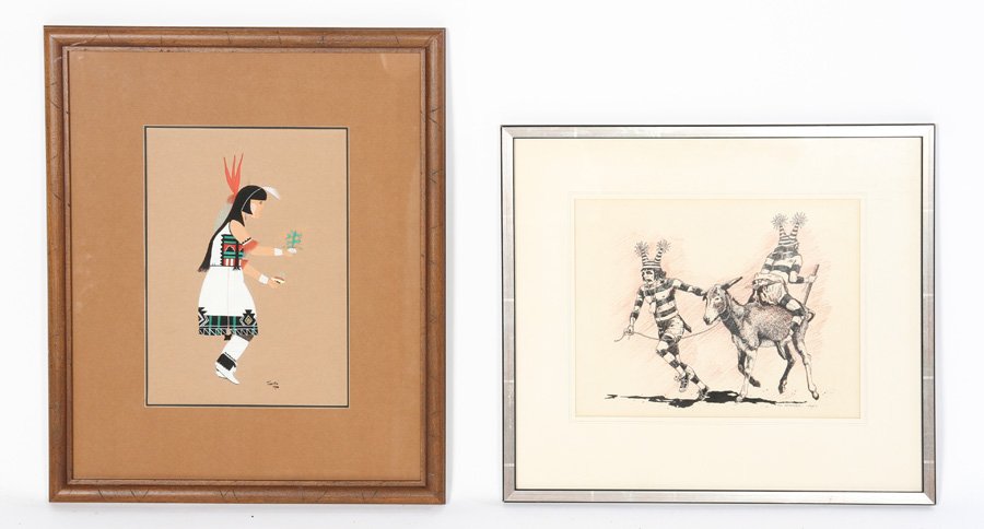 2 70'S ERA ORIGINAL WORKS NATIVE AMERICAN 1970 (1 of 3)