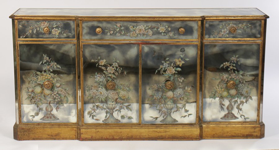 ITALIAN MIRRRORED SIDEBOARD 4 DOORS 1950 (1 of 7)