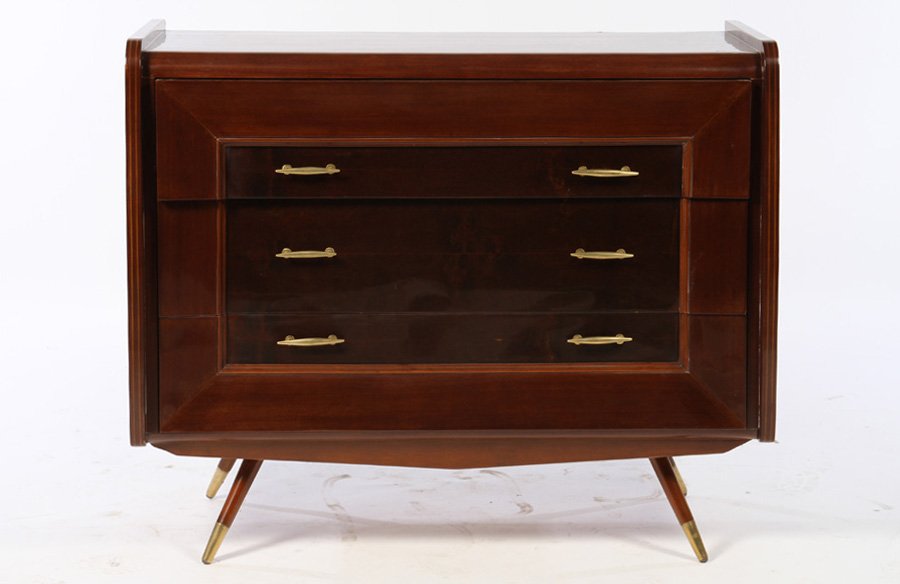 FRENCH POLISHED 3 DRAWER ITALIAN COMMODE 1950 (1 of 4)