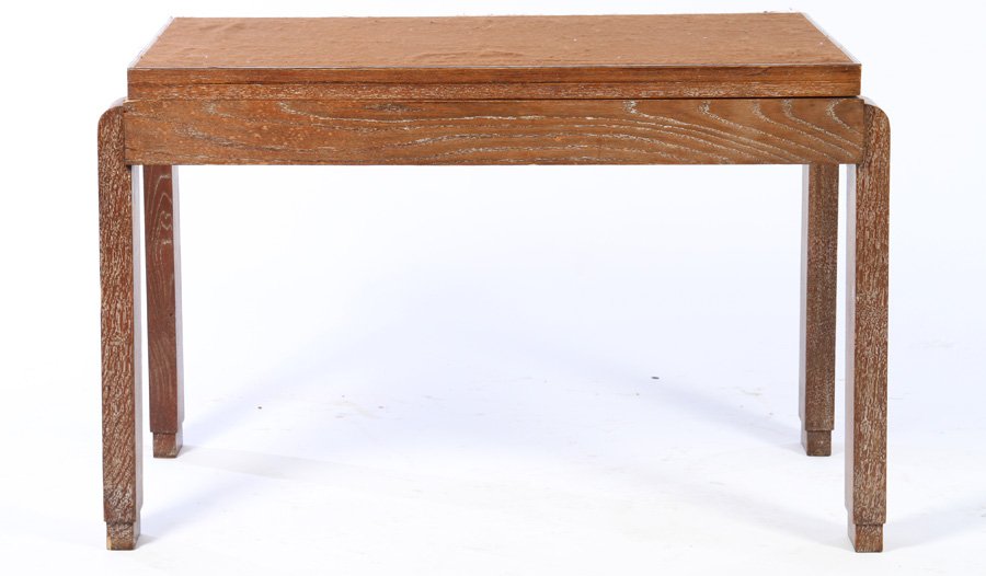 CERUSED OAK FLIP TOP GAMES TABLE 1950 (1 of 4)