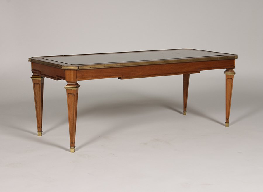 JANSEN DIRECTOIRE COFFEE TABLE BRONZE GLASS 1940 (1 of 4)