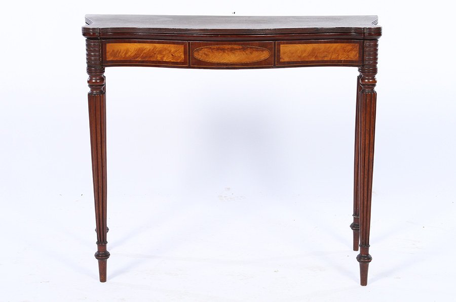 19TH C. AMERICAN MAHOGANY FLIP TOP GAMES TABLE (1 of 5)
