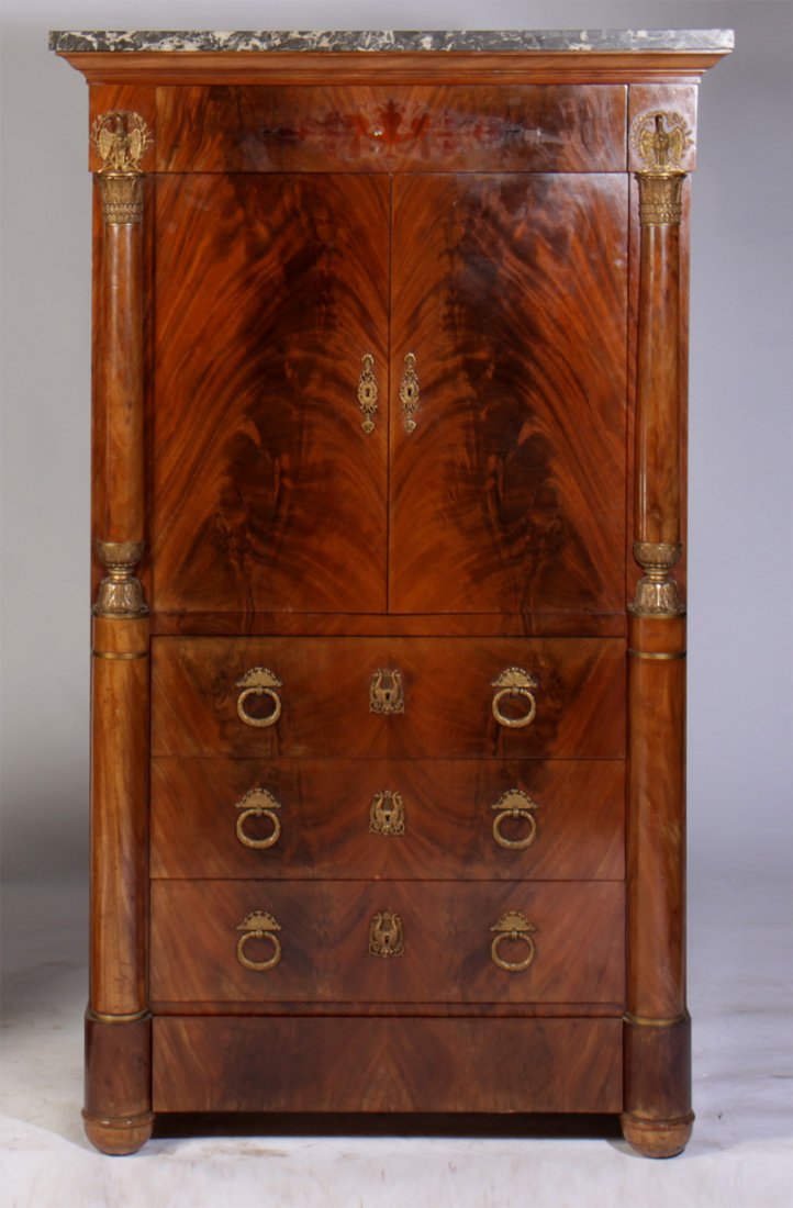 FRENCH EMPIRE STYLE DRESSING CABINET C 1910 (1 of 3)
