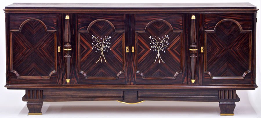 UNUSUAL FRENCH MACASSAR EBONY SIDEBOARD C.1940 (1 of 6)