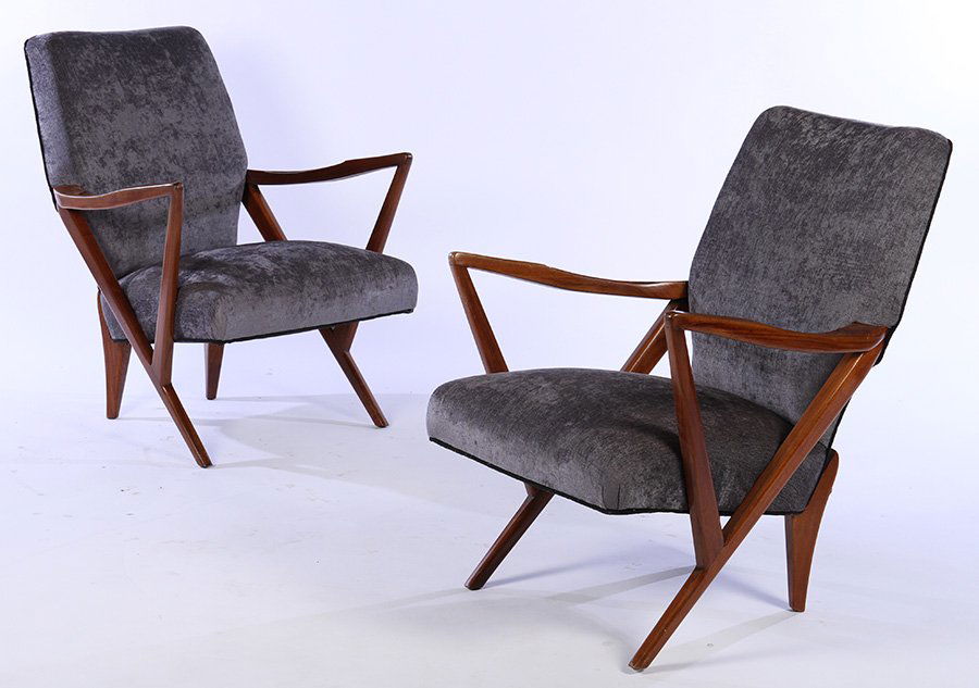 PR  ITALIAN  ARM CHAIRS MANNER OF ICO PARISI 1960 (1 of 6)