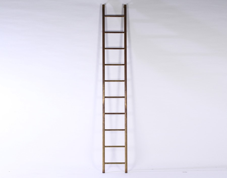 FRENCH BRASS LIBRARY LADDER CIRCA 1965 (1 of 3)