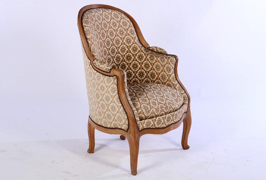 LOUIS XV FRENCH BERGERE CHAIR LOOSE CUSHION (1 of 5)