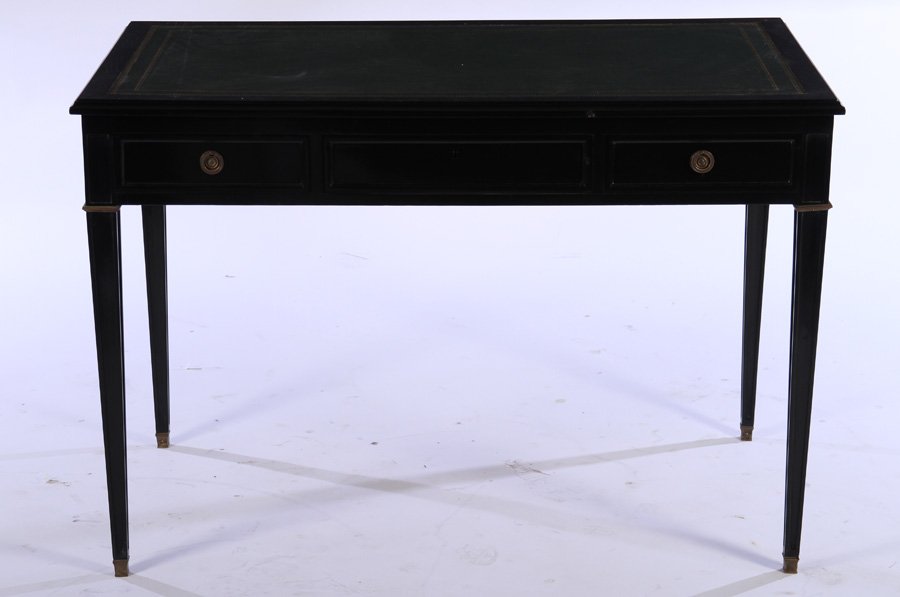 LOUIS XVI STYLE EBONIZED WRITING DESK C.1950 (1 of 6)