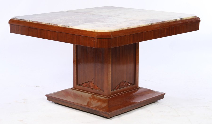 FRENCH ART DECO CENTER DINING TABLE MARBLE 1930 (1 of 3)