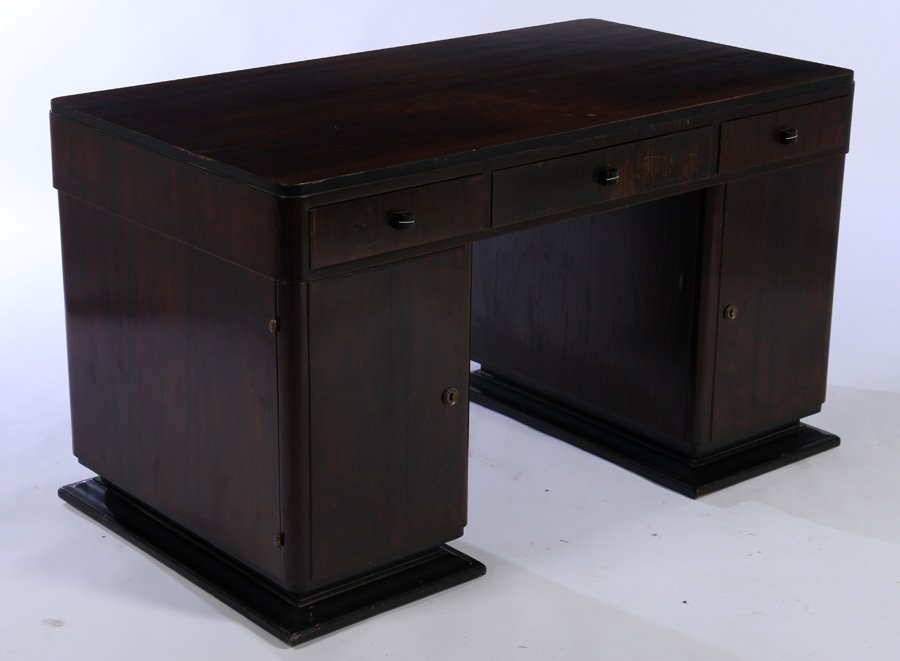 ROSEWOOD FRENCH ART DECO DESK C.1930 (1 of 5)