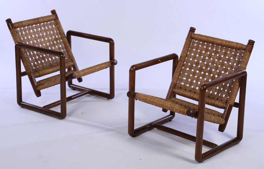 CHARLOTTE PERRIAND INSPIRED LOUNGE CHAIRS C.1960 (1 of 5)