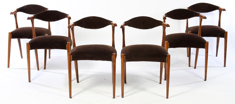 SET OF 6 MID CENTURY MODERN DINING CHAIRS C.1960 (1 of 5)