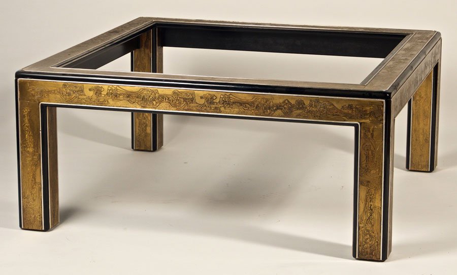 BERNARD ROHNE FOR MASTERCRAFT BRASS COFFEE TABLE (1 of 4)