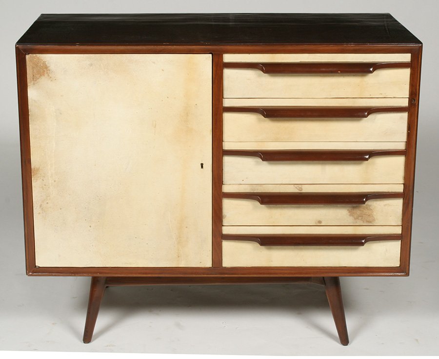 ITALIAN MID CENTURY MODERN SERVER PARCHMENT 1960 (1 of 3)