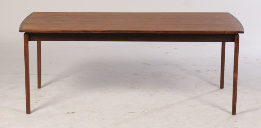 LABELED OLE WANSCHOR ROSEWOOD COFFEE TABLE 1960 (1 of 7)