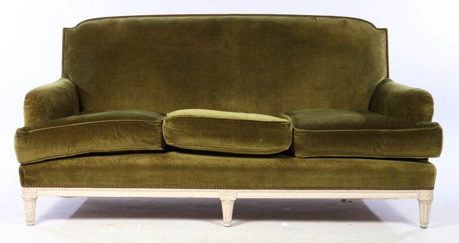 MAISON JANSEN LOUIS XVI STYLE CARVED SETTEE 1940 (1 of 4)