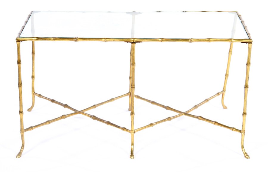 BAGUES INSPIRED FAUX BAMBOO COFFEE TABLE 1970 (1 of 3)