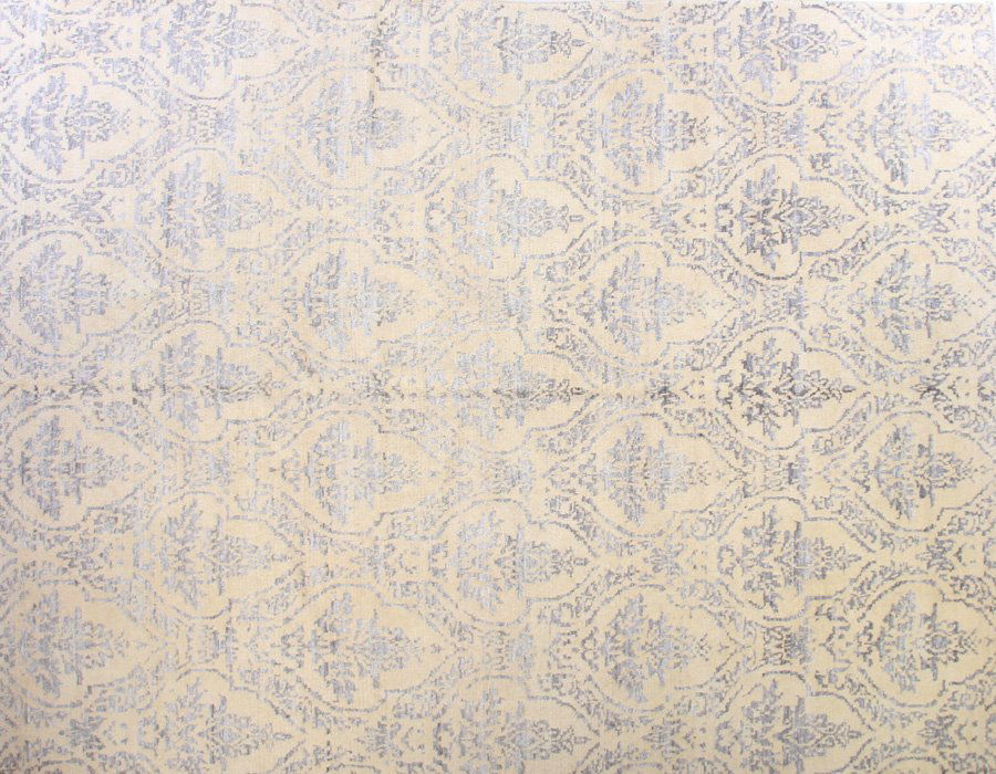 MODERN DESIGN WOOL AND SILK RUG 8"1" X 10"4" (1 of 3)