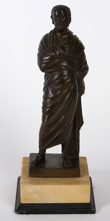 CLASSICALLY INSPIRED BRONZE FIGURE ROMAN FIGURE (1 of 4)