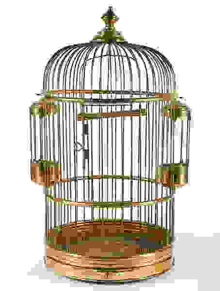 Solid Brass Circular Parrot Cage 1940