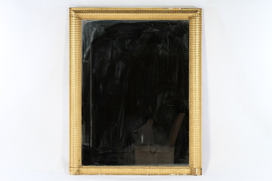 19TH CENTURY FRENCH RIBBON CARVED WOOD MIRROR (1 of 3)