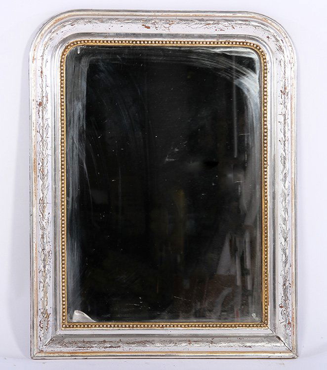 LOUIS PHILIPPE SILVER LEAF MIRROR 1860 (1 of 3)