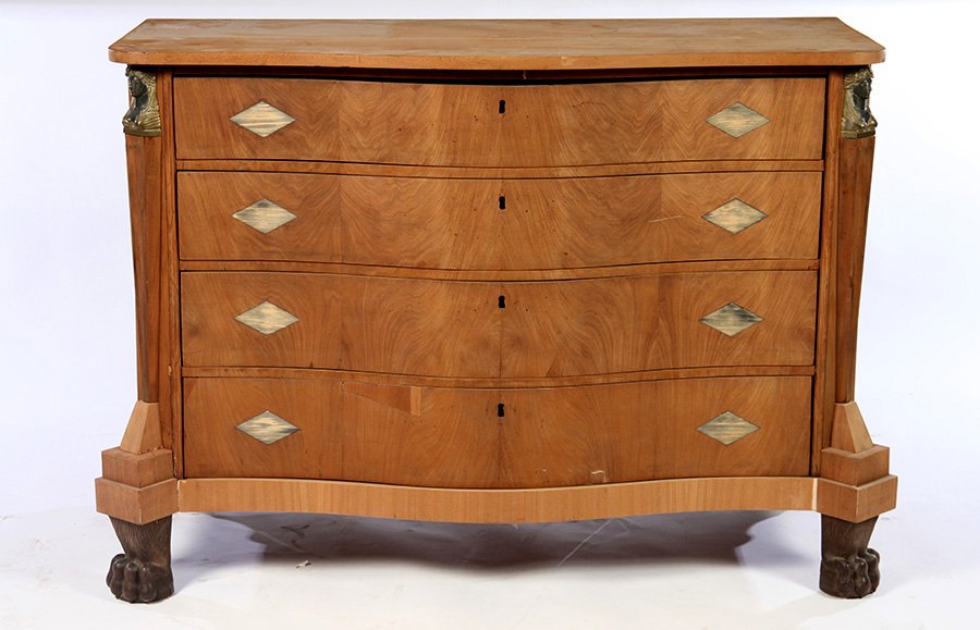 4 DRAWER FRENCH EMPIRE CHEST OF DRAWERS (1 of 4)
