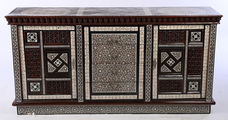 VINTAGE MOROCCAN INSPIRED INLAID COMMODE (1 of 5)