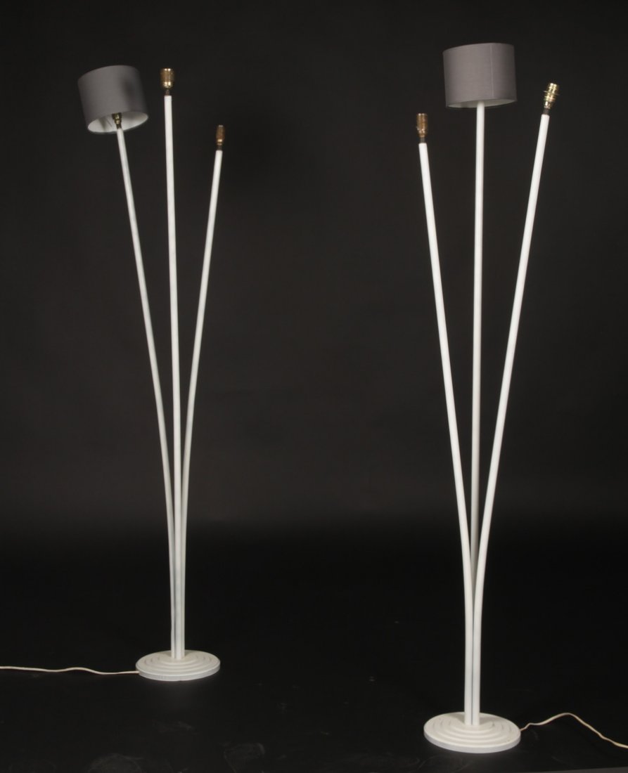 PR ITALIAN PAINTED WROUGHT IRON FLOOR LAMPS 1970 (1 of 5)