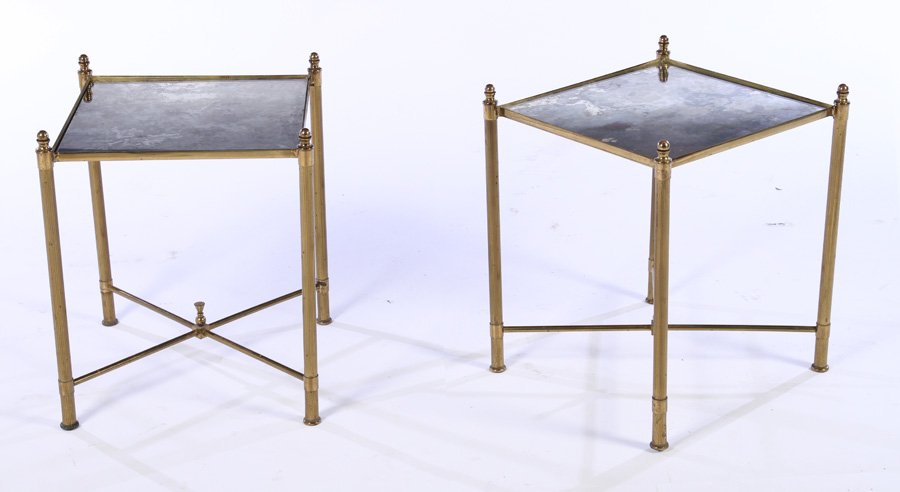 PAIR JANSEN STYLE MIRROR TABLES DIRECTOIRE C1950 (1 of 5)