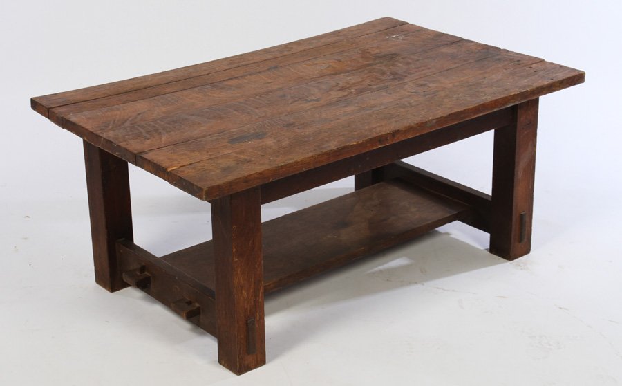 BRANDED GUSTAVE STICKLEY LOW TABLE (1 of 6)