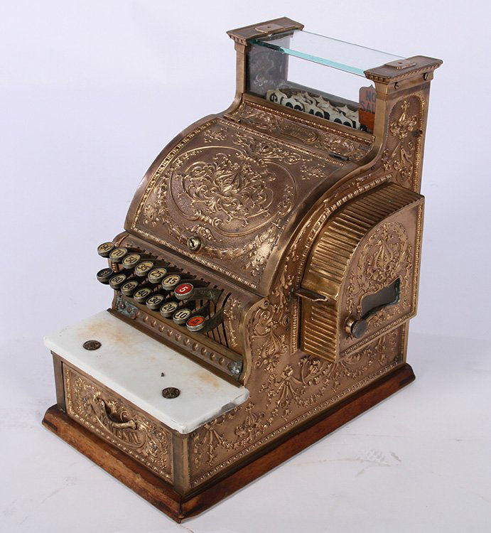 Brass National Cash Register Eagle Barber Shop