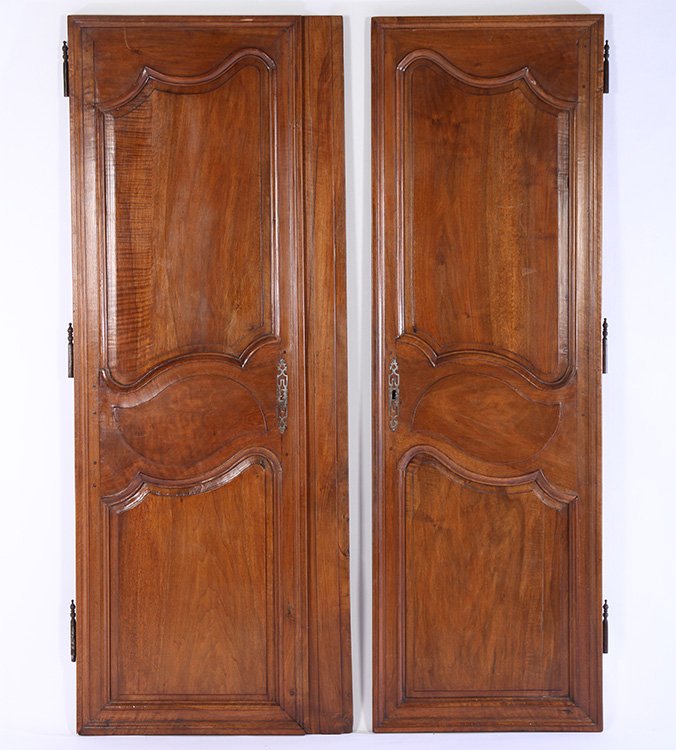 PAIR FRENCH 19TH C. WALNUT PANEL DOORS (1 of 3)