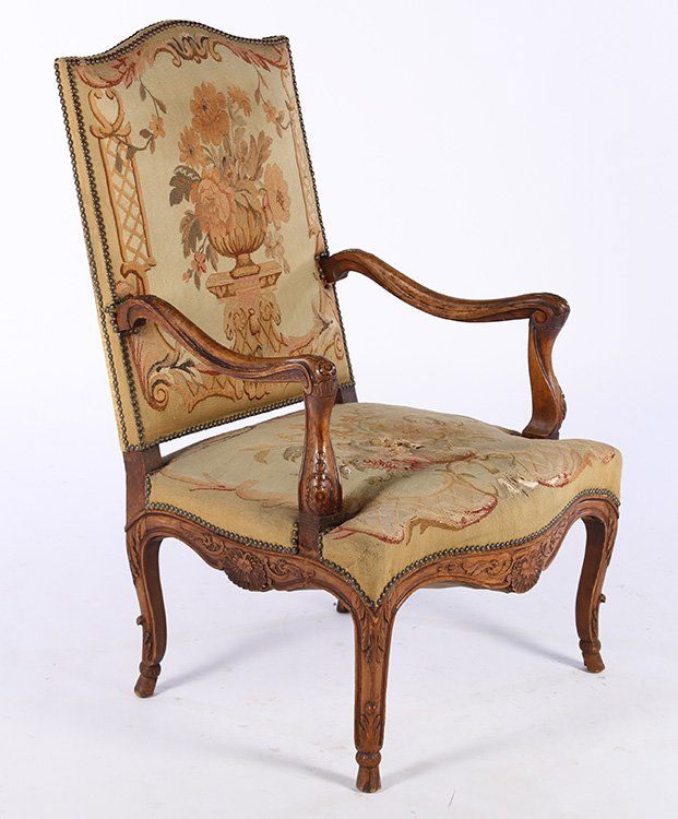 FRENCH LOUIS XV STYLE ARMCHAIR C.1900 (1 of 8)