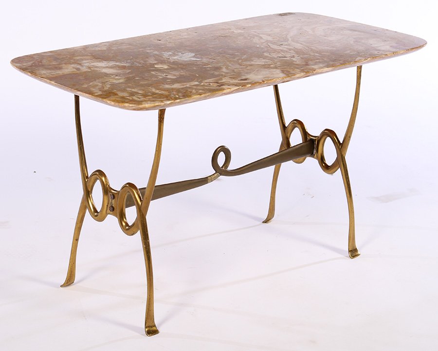 ITALIAN BRONZE MARBLE COFEE TABLE 1950 (1 of 4)